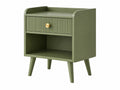 Comodino 45 x 40 x 65 cm in legno verde con cassetto - stile moderno