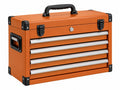 Cassettiera portautensili 60 x 30 x 45 cm in metallo arancione con 4 cassetti e vano superiore